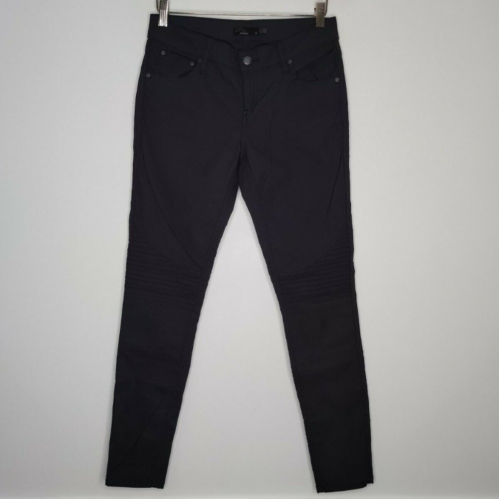 Prana Brenna Gray Moto Jeans Size 6 Nylon Elastane